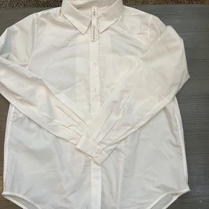 Lululemon white button down shirt